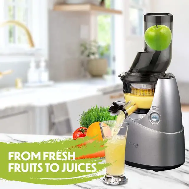 Alt view image 5 of 10 - kuvings bpafree whole slow juicer silver b6000s with sortbet maker, cleaning tool set, smart cap and recipe book