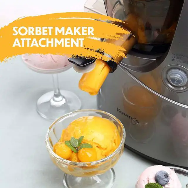 Alt view image 8 of 10 - kuvings bpafree whole slow juicer silver b6000s with sortbet maker, cleaning tool set, smart cap and recipe book