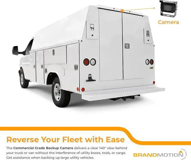 Alt view image 6 of 8 - Brandmotion AHDS-7701 Universal Commercial Grade Heavy Duty Rear Vision System
