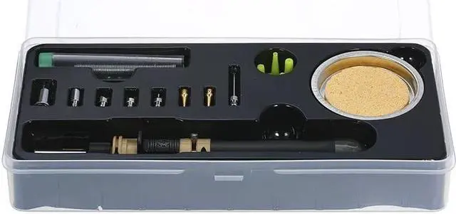 Alt view image 5 of 7 - 12 in 1 Soldering Iron Kit Full Electronics Set Welding Tool Car Repairing Gas Soldering Self-igniting Torch Outdoors - Coffee