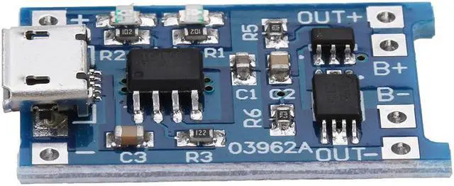 Alt view image 3 of 7 - TP4056 Micro USB 5V 1A Lithium Battery Charging Protection Board TE585 Lipo Charger Module