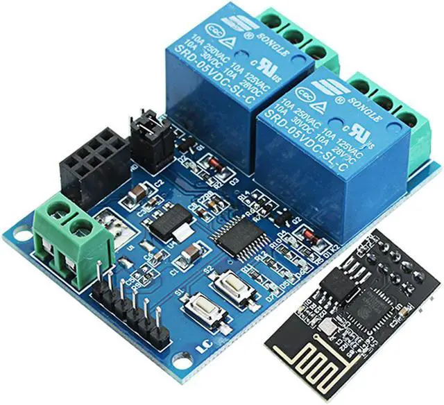 Alt view image 3 of 7 - 3pcs 5V ESP8266 Dual WiFi Relay Module Internet Of Things Smart Home Mobile APP Remote Switch - OEM