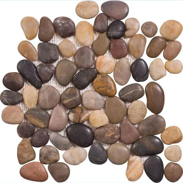 Main image of Sahara Interlocking 12x12 Polished Pebbles (10 SQ FT)