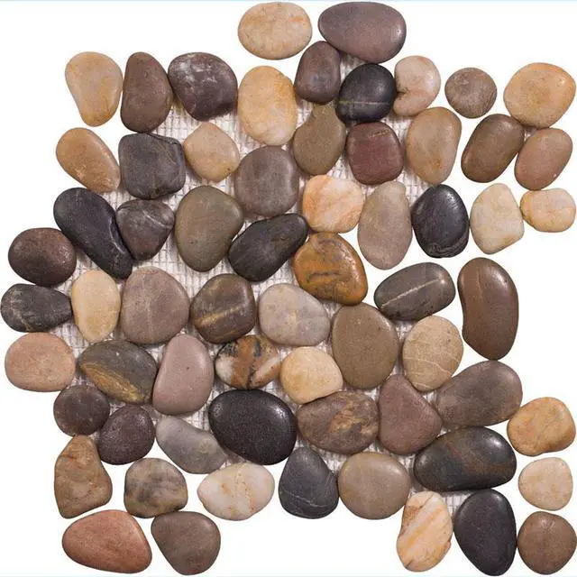 Alt view image 2 of 2 - Sahara Interlocking 12x12 Polished Pebbles (10 SQ FT)