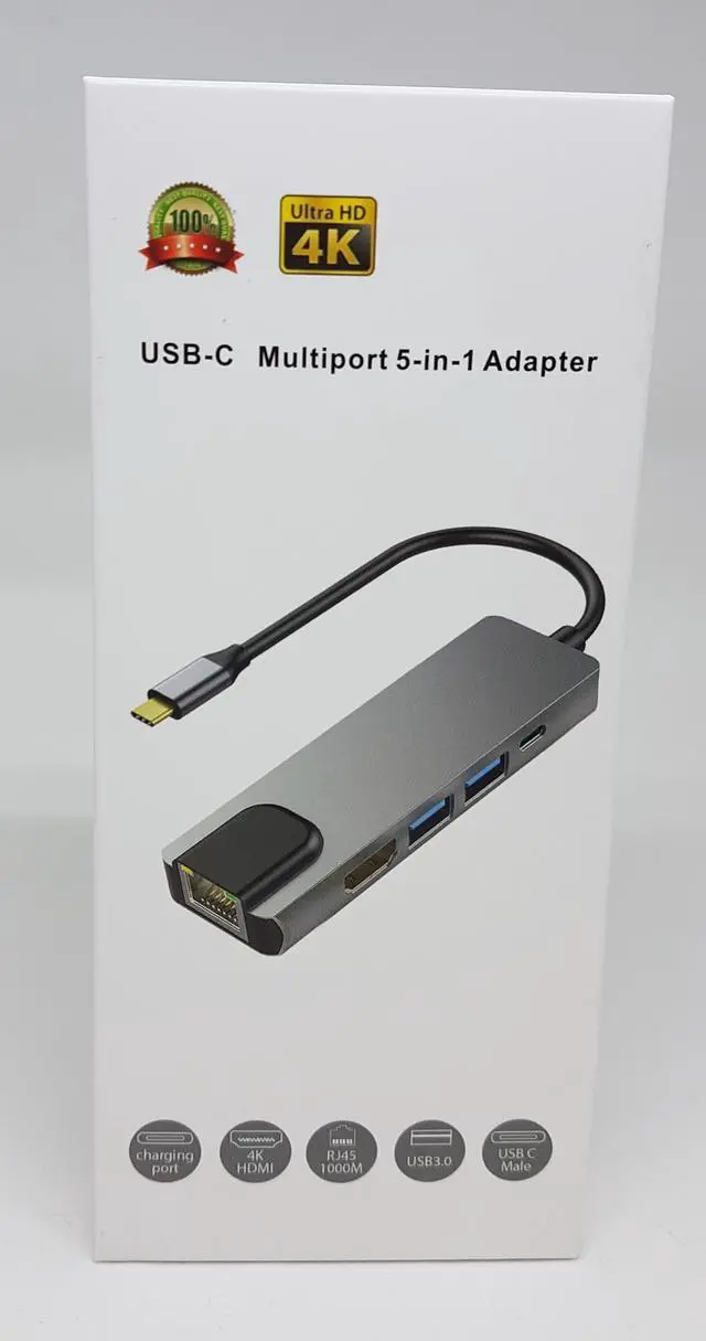 Alt view image 3 of 3 - USB 3.1  Type C Docking Station providing HDMI 4K @30MHz / Gigabit RJ 45 / Super Charge 60W USB Type C port / + 2 USB 3.0 A ports