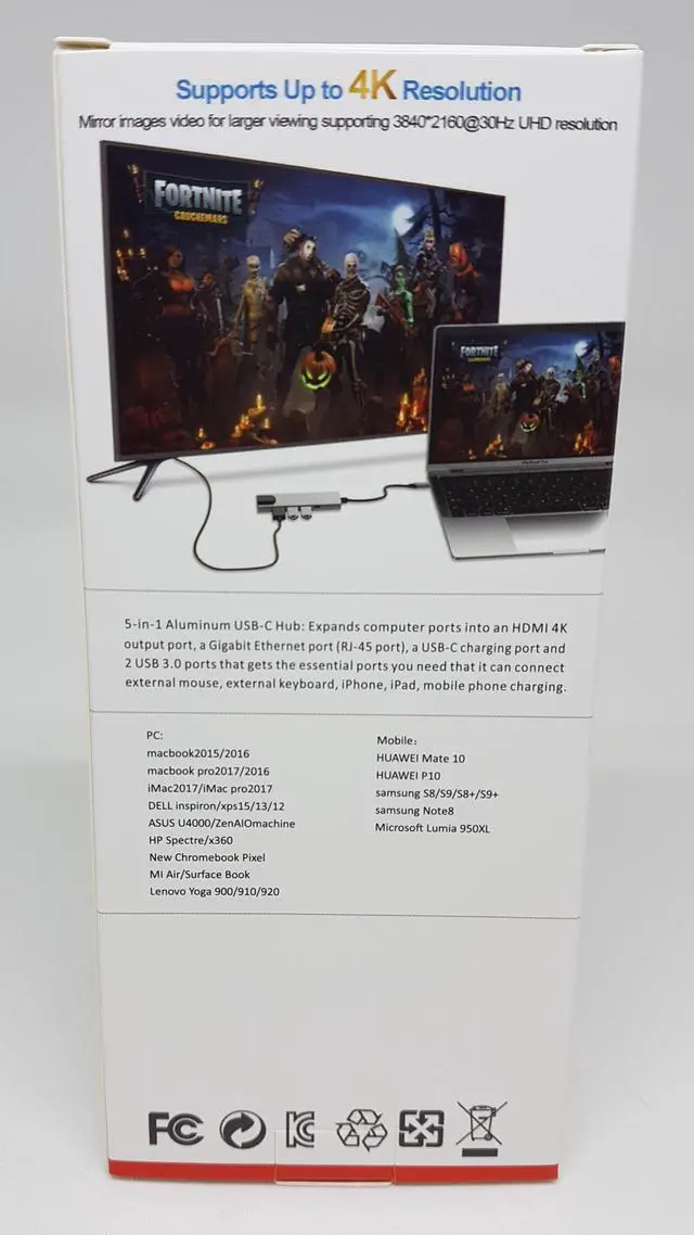 Alt view image 2 of 3 - USB 3.1  Type C Docking Station providing HDMI 4K @30MHz / Gigabit RJ 45 / Super Charge 60W USB Type C port / + 2 USB 3.0 A ports