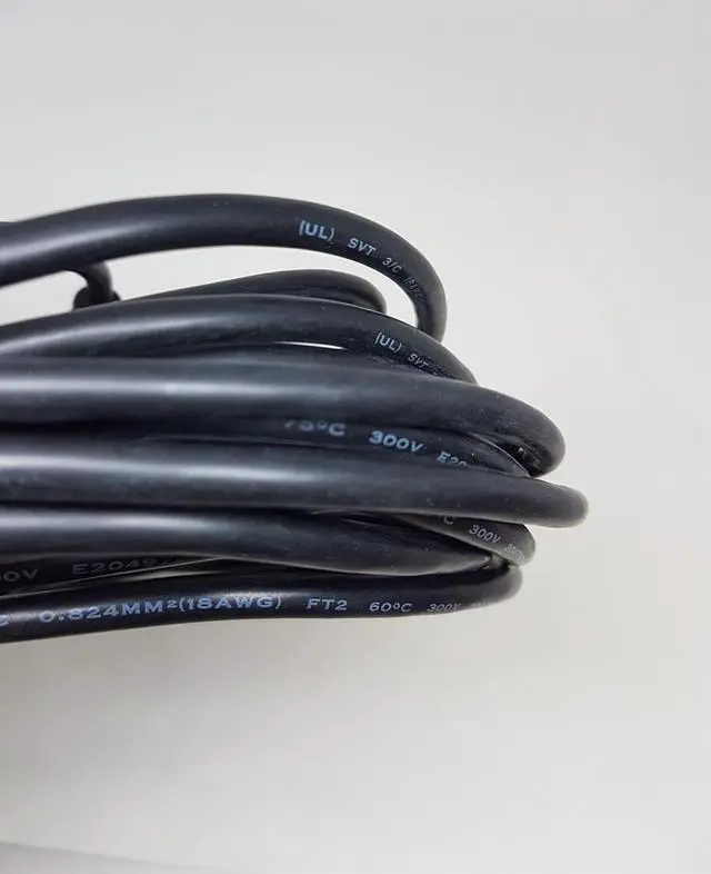 Alt view image 3 of 6 - AC Power cord – 18 AWG, Black 25 ' (CSA / CUL ), Wall to Computer
