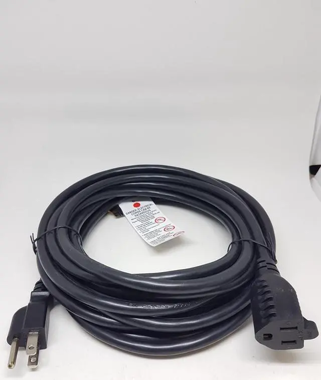 Alt view image 4 of 7 - AC Power Cord Extension Male to Female  – 16 AWG, Black  25 ' (CSA / CUL ), Wall to Computer