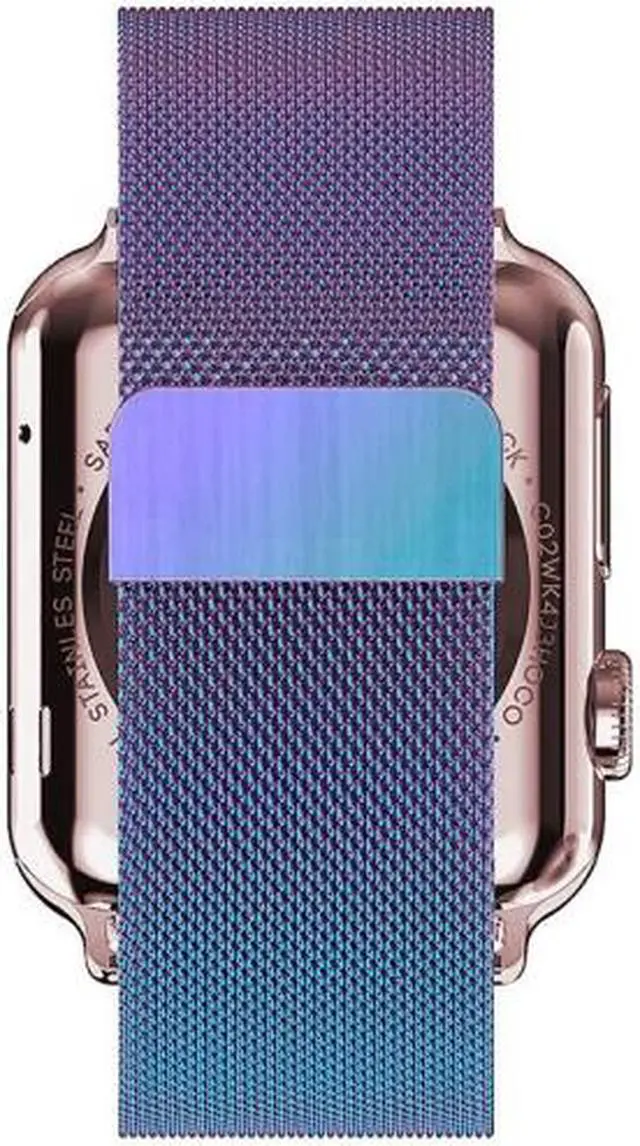 Alt view image 4 of 6 - Magnetic Milanese Loop Metal Watch Strap Apple Series 4 44mm/Series 3 2 1 42mm