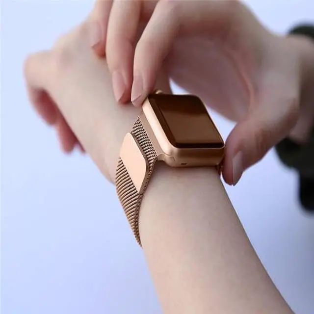 Alt view image 5 of 5 - Magnetic Milanese Loop Metal Watch Strap Apple Series 4 40mm/Series 3 2 1 38mm