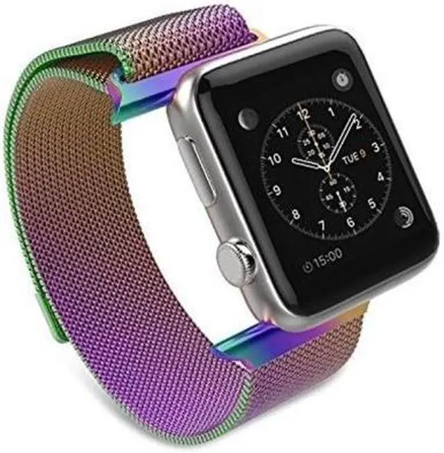 Alt view image 3 of 6 - Magnetic Milanese Loop Metal Watch Strap Apple Series 4 40mm/Series 3 2 1 38mm