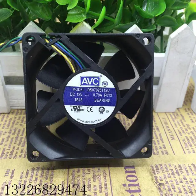Alt view image 5 of 5 - Radiator CPU Cooler Fan For DS07025T12U 70*70*25MM 70mm 7025 DC 12V 0.70A P013 4 Pin PWM Computer PC Cooling 18~50CFM