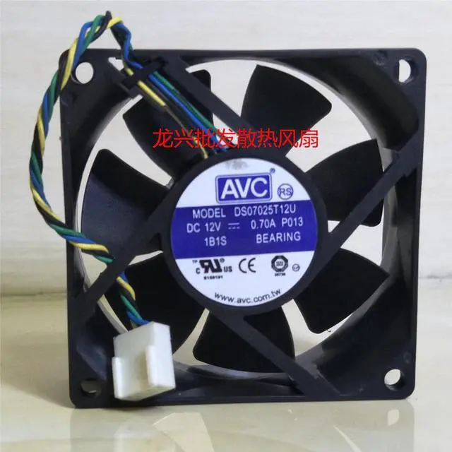 Alt view image 2 of 5 - Radiator CPU Cooler Fan For DS07025T12U 70*70*25MM 70mm 7025 DC 12V 0.70A P013 4 Pin PWM Computer PC Cooling 18~50CFM