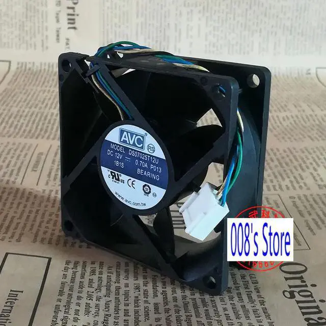 Alt view image 3 of 5 - Radiator CPU Cooler Fan For DS07025T12U 70*70*25MM 70mm 7025 DC 12V 0.70A P013 4 Pin PWM Computer PC Cooling 18~50CFM