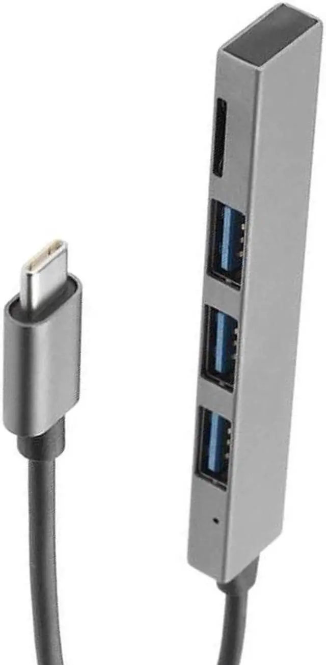 Alt view image 3 of 5 - 4 in 1 USB 3.1 Type-C Hub To USB 3.0 Magnesium Alloy Hub with TF Reader Slot 3 Port for MacBook Pro/Air 2018