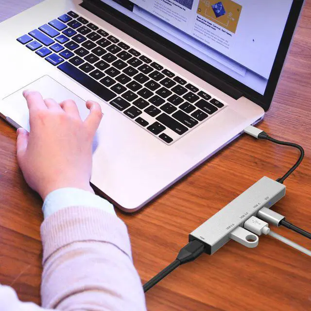 Alt view image 4 of 5 - Type C To HDMI Digital AV Multiport Hub 3.1 Adapter PD Charger For PC