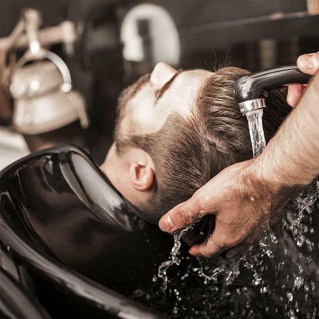 Alt view image 3 of 6 - New Modern Fashion Auto Recline Black Shampoo Chair Barber Spa Beauty Salon
