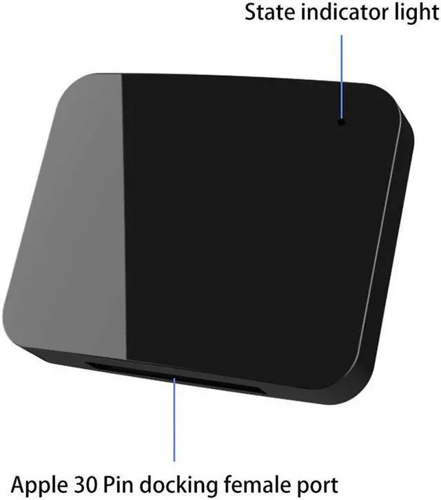 Alt view image 2 of 5 - Bluetooth Music Receiver Wireless 30Pin Receiver Audio Adapter for iPod For iPhone 30 Pin Dock Docking Station Speaker