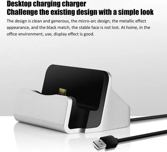 Alt view image 4 of 5 - Cable Sync Cradle Charger Base Charging Dock Station For Android For Type-C Stand Holder Charging Base Dock Station