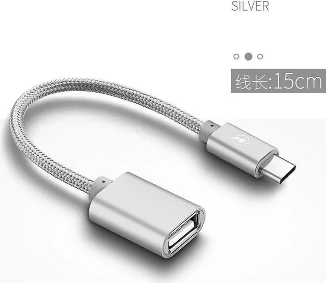 Alt view image 3 of 5 - USB 3.1 Type C Male To USB 2.0 Female Cable OTG Sync Converter Adapter Cable Length 15cm For IOS Android Phone