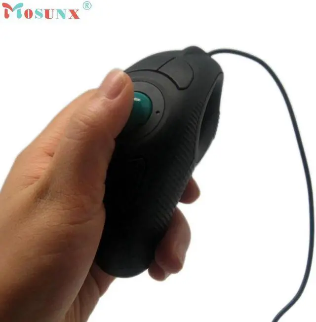 Alt view image 5 of 5 - Computer Peripherals 2.4GHz Wired USB Handheld Mouse Finger Using Optical Track Ball Mouse 1000DPI Gaming Mouse Jun24