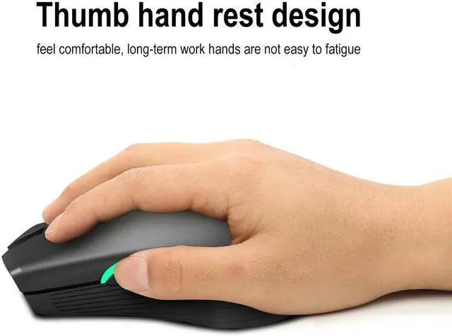 Alt view image 5 of 5 - C Rechargeable Wireless LED Optical Ergonomic 2.4G USB Gaming Mouse Mice  Built-in rechargeable lithium battery#T2