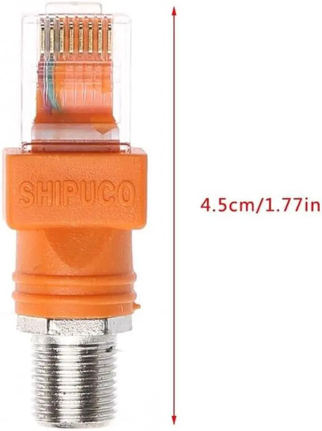 Alt view image 6 of 6 - F Female To RJ45 Male Coaxial Barrel Coupler Adapter RJ45 To RF Connector Converter