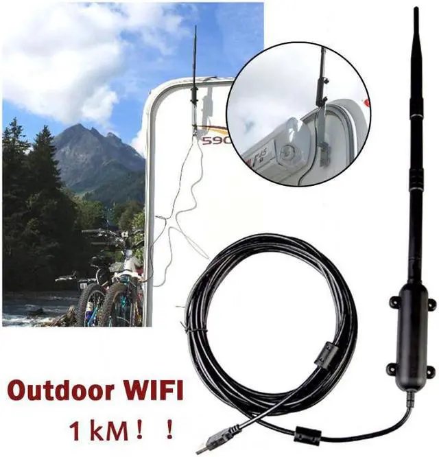 Main image of 1000M High Power Outdoor WiFi Antenna USB Adapter Cellular Signal Amplifier Omni-Directional Wireless Network Card Receiver