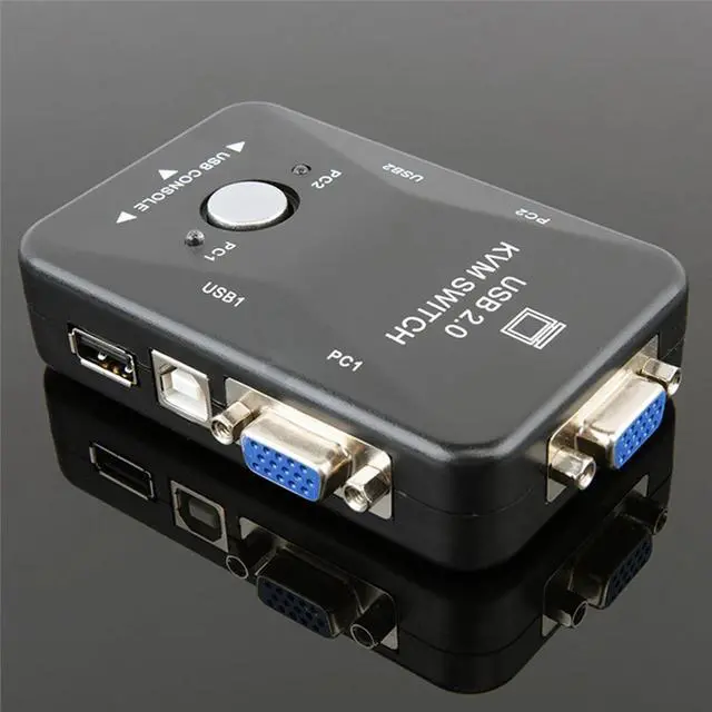 Alt view image 5 of 5 - Box Mouse Video Monitor 2-Port USB2.0 KVM For Keyboard Adapter er 1920*1440