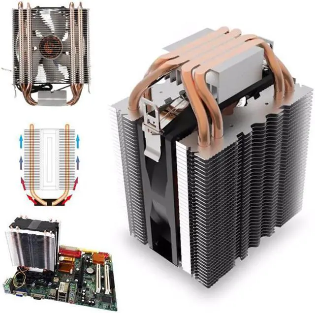 Main image of Radiator Blue LED Hydraulic Bearing CPU Cooler Fan Heatsink for Intel LGA1150 1151 1155 775 1156  Fan Cooling
