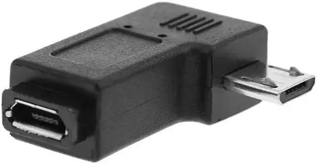Main image of 90 Degree Right Angle Elbow Micro USB Male to Female Adapter L Shaped Micro USB M/F Charging Cable Connector Converter