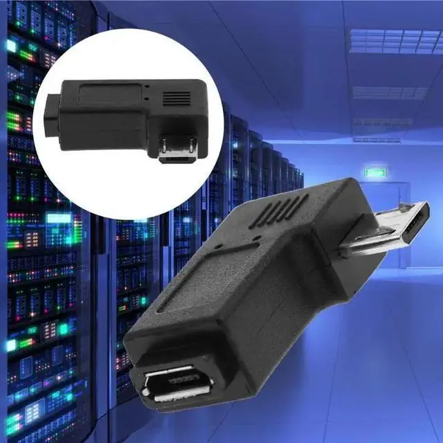 Alt view image 2 of 5 - 90 Degree Right Angle Elbow Micro USB Male to Female Adapter L Shaped Micro USB M/F Charging Cable Connector Converter