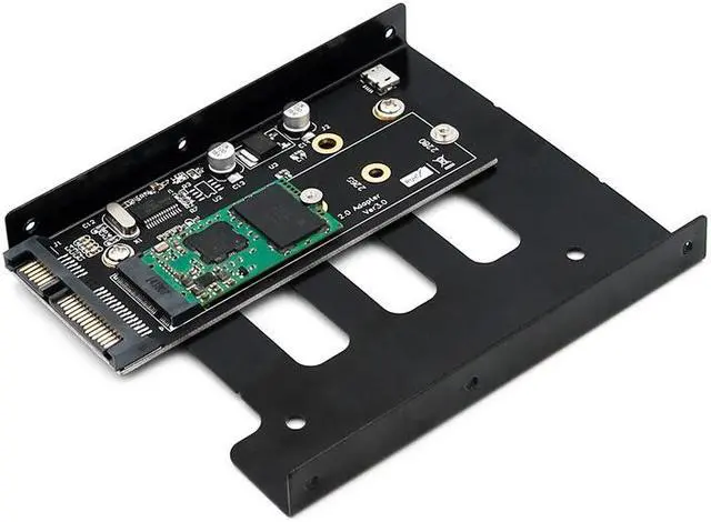 Alt view image 3 of 6 - M.2 to USB SATA Adapter SATA-Bus NGFF M.2 KEY B to SATA 2.5 with USB 2.0 and 3.5 HDD Bracket Adapter Raiser for 2230-2280 M2 SSD