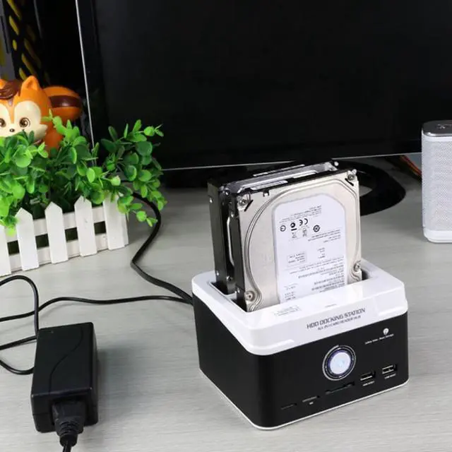Alt view image 6 of 6 - Hard Disk HDD Docking Multi-functional External USB3.0 Hard Drive Dock Base 2.5 inch 3.5inch SATA IDE Hard Disk HDD Docking
