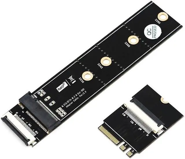 Alt view image 3 of 6 - NGFF M.2/M2 Adapter M.2 SSD Adaptador SSD M2 M.2 Riser/Extender NVME SSD Adapter Components Computer Expansion Cards + FPC Cable