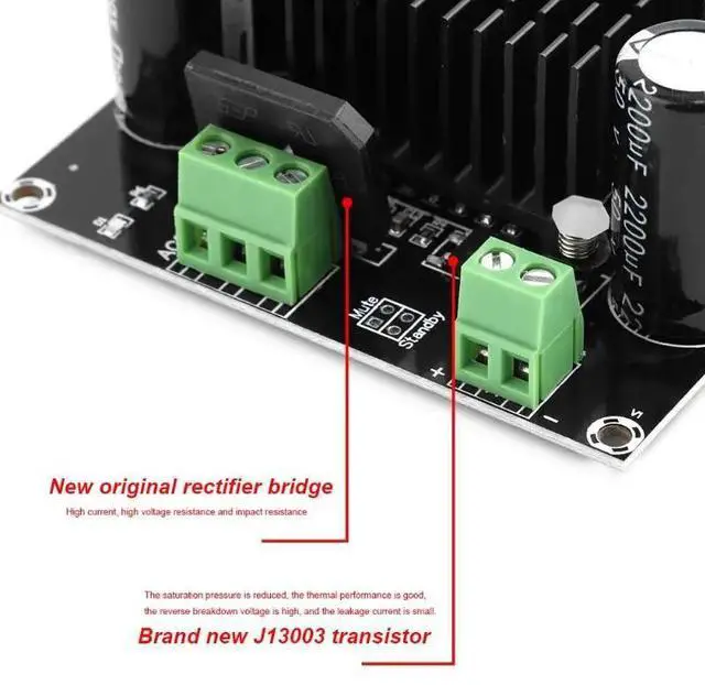 Alt view image 6 of 6 - High Power Digital Amplifier Board 420W TDA8954TH Mono Channel Digital Core BTL Mode fever Class