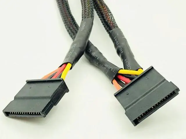 Alt view image 5 of 6 - Black Sleeved 5Pin to 3*SATA Modular Power Supply Cables Adapter PSU SATA Power Cable for OCZ ZT/GreatWall 88CM