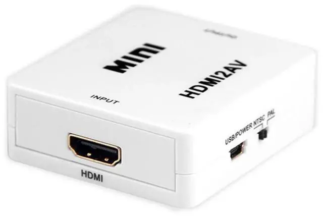 Alt view image 6 of 6 - HDMI TO AV Scaler Adapter HD Video Converter Box HDMI to RCA AV/CVSB L/R Video 1080P HDMI2AV Support NTSC PAL Wholesale