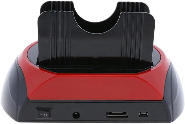Alt view image 6 of 6 - External Dual Port HDD Docking Station Hub with USB Port Memory Card Slot IDE SATA Data Reader XD/TF/CF/MD/Micro SD Cardreader