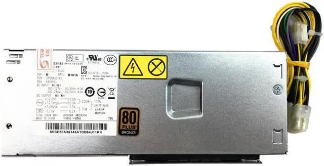 Main image of 240W PC Power Supply PCB020 HK280-71FP FSP180-30SBV for H3050 Server E73 M92p 73 SFF 240W Power Supply 54Y8897 Small Form Factor