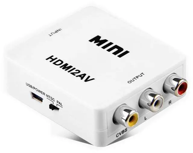 Alt view image 5 of 6 - HDMI TO AV Scaler Adapter HD Video Converter Box HDMI to RCA AV/CVSB L/R Video 1080P HDMI2AV Support NTSC PAL Wholesale