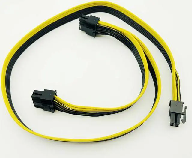 Alt view image 2 of 3 - 10Pcs Modular PSU Power Supply Cables PCI e Molex 6pin to 2 PCI-e 8 pin 6+2pin PCI Express Internal Splitter Ribbon Miner Cable