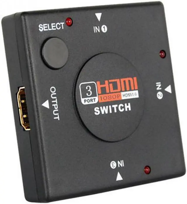 Alt view image 2 of 6 - Onsale 1pc 3 IN 1 OUT HDMI Splitter 3 Port Video HDMI Switch Switcher Supports Full HD 1080P HDTV DVD Mayitr