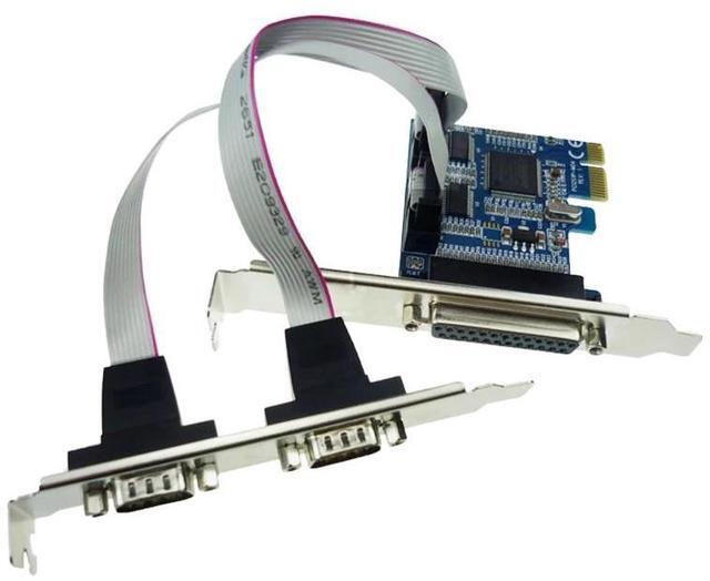 Alt view image 3 of 4 - PCIe Combo 2 Serial + 1 Parallel IEEE 1284 Controller card PCI express to printer LPT port + RS232 com port Adapter