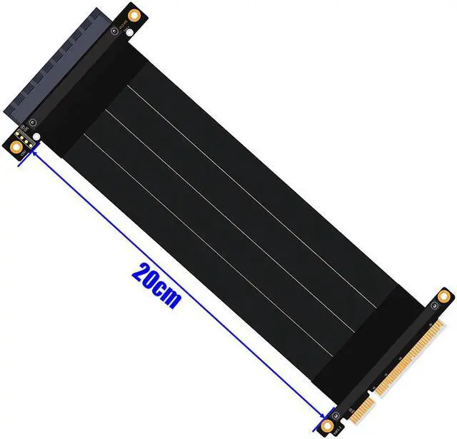 Alt view image 2 of 6 - PCI Express Extension Cable Riser PCIE 8X to 8X Slot PCI-E Riser Card PCIE Extender Extension Ribbon Flex Relocate PC Cable 24CM