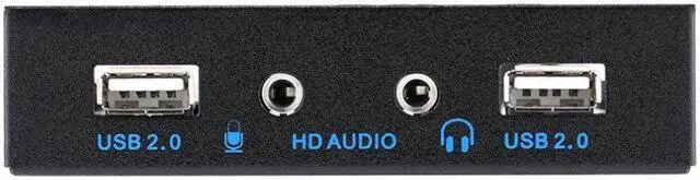 Alt view image 2 of 5 - High Speed 9in to 2 Ports USB 2.0 Hub USB2.0 Front Panel + HD Audio Connector Optical Drive for PC Desktop 3.5 Inch Floppy Bay