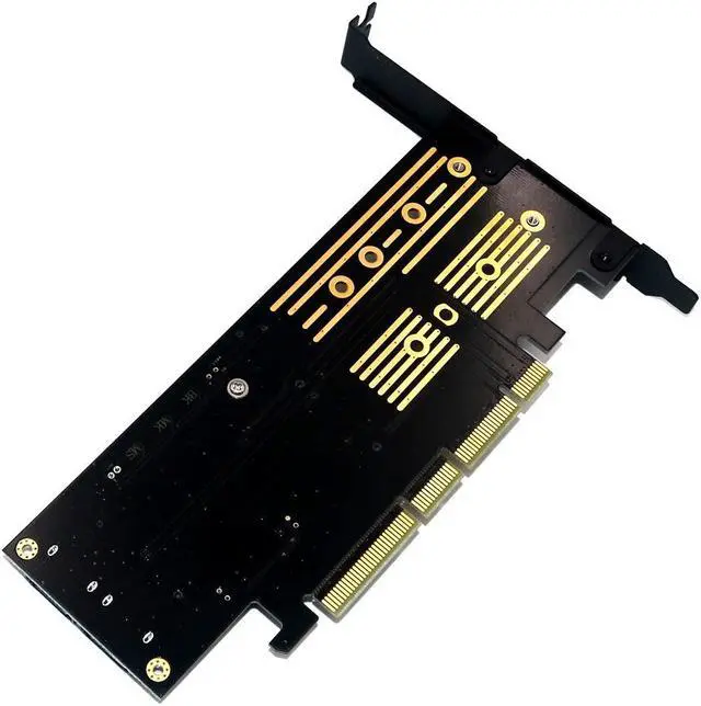 Alt view image 4 of 6 - M.2 NVMe PCI Express 3.0 X16 Adapter PCIE to M2 Adapter M Key B Key mSATA 3in1 NVME AHCI M.2 NGFF SSD mSATA Converter Riser Card