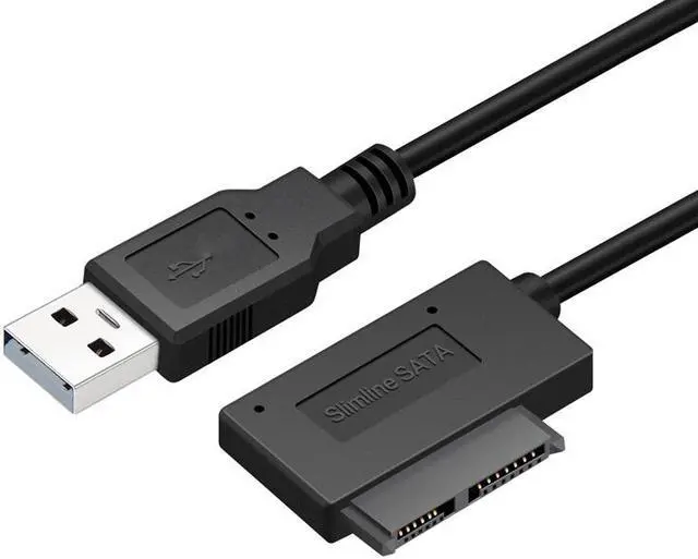 Alt view image 2 of 5 - USB 2.0 to Mini Sata II 7+6 13Pin Adapter Converter Cable for Laptop CD/DVD ROM Slimline Drive