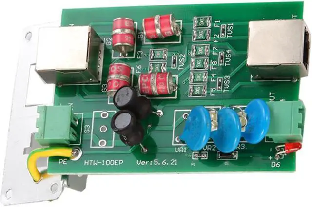 Alt view image 3 of 6 - Ethernet 12-220V Power Supply Surge Protector 2 in 1 CCTV Lighting Protection Device
