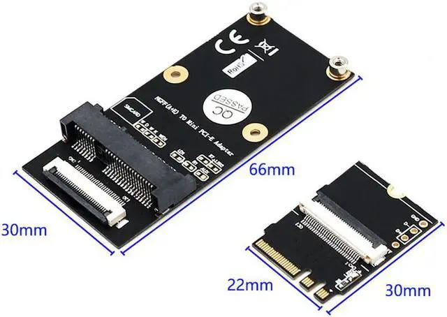 Alt view image 2 of 6 - M.2 NGFF Key A/E/A+E to Mini PCI-E Adapter FPC Cable WiFi Wireless Adpater Supports Half-size Full-size Mini PCI-E Network Card